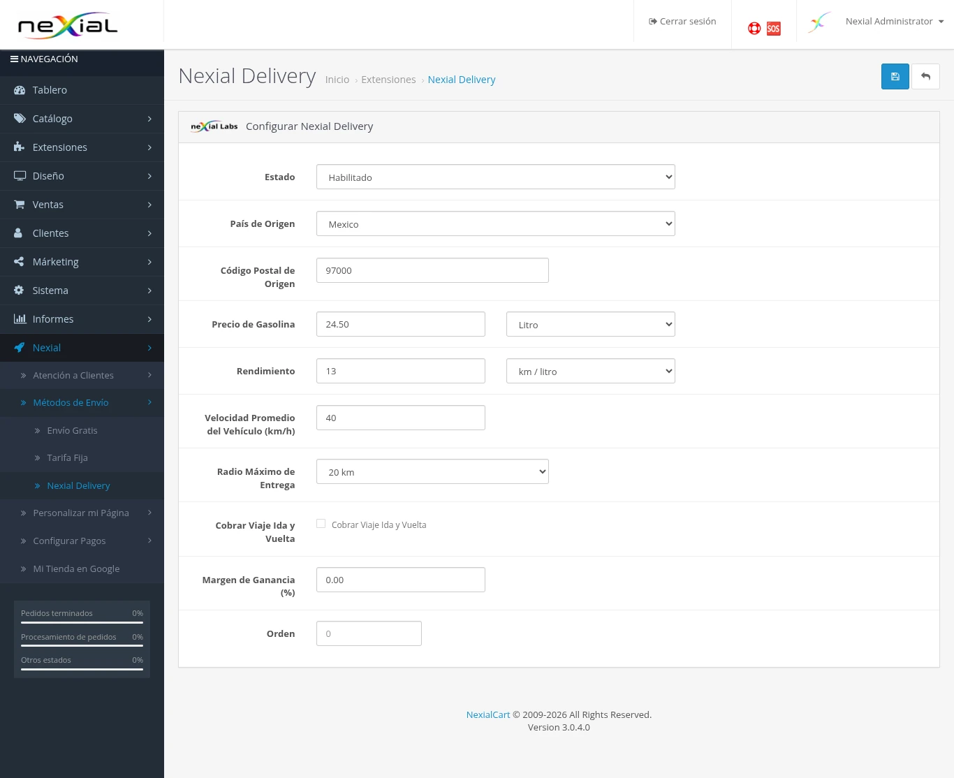 Nexial Delivery configuration