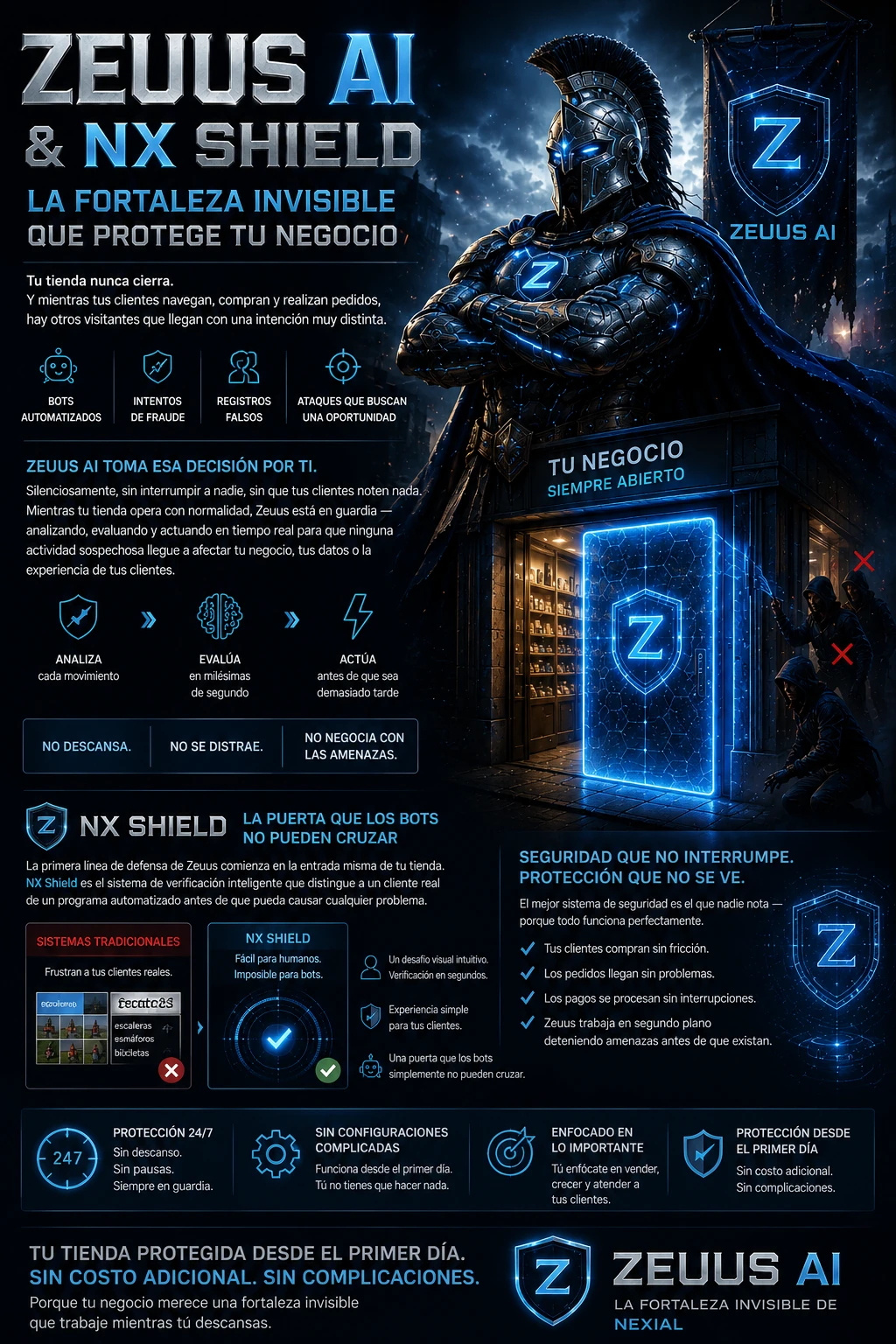 Zeuus AI & NX Shield - Complete infographic